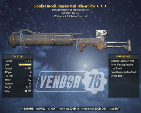 fallout 76 weapons for sale.